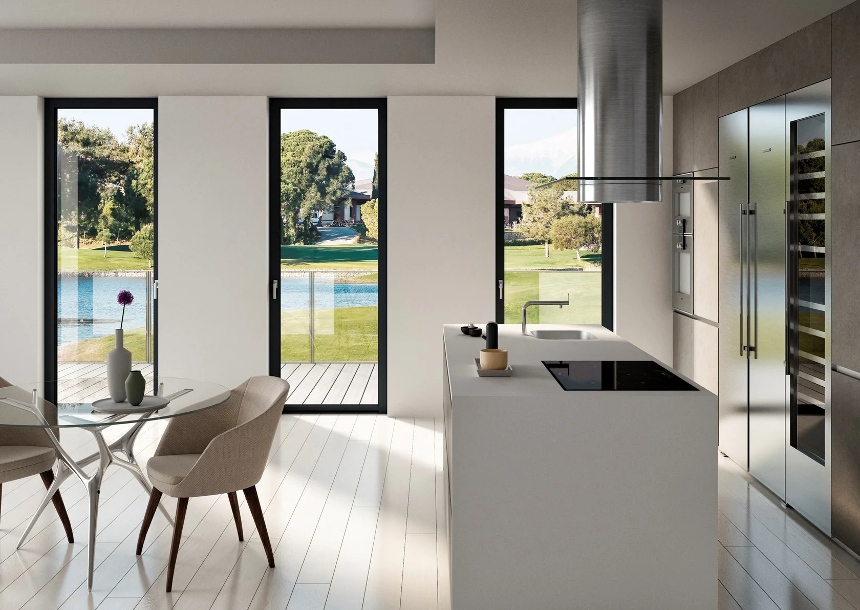 product modern indoor aluminium french casement swing glass door internal glass walls divider interior metal framed french doors-2