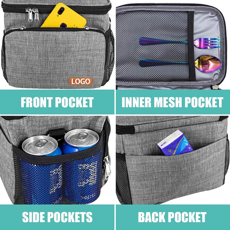 Factory custom office picnic hiking adults insulated leakproof reusable cooler lunch box lunch tote bag for women men kids Factory custom office picnic hiking adults insulated leakproof reusable cooler lunch box lunch tote bag for women men kids