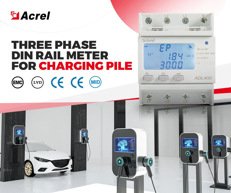 Acrel Adl Three Phase Energy Meter For Electric Vehicle Charging