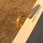 925 Silver Ring Silverrings 18k Gold Plated 925 Sterling Silver Twisted Braid Shape Adjustable Ring