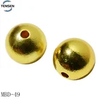 Gold Bead Metal Fashion Ball Shaped Gold Logo Blanks Bead Accessory Zinc Alloy Bracelet Fitting Metal Loose Pendant