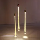 Home Lustre Escalier Lighting Decoration Home Modern Glass Water Droplets Shape Chandelier Light Home Lighting Modern