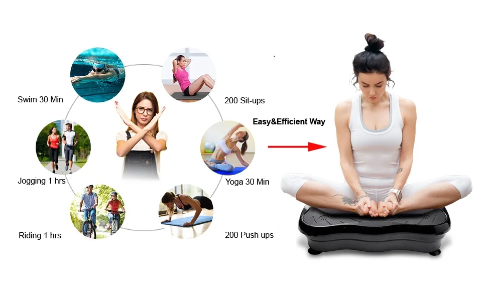 Laboratory Body Slimmer Exercise Vibration Plate Crazy Fit Massage