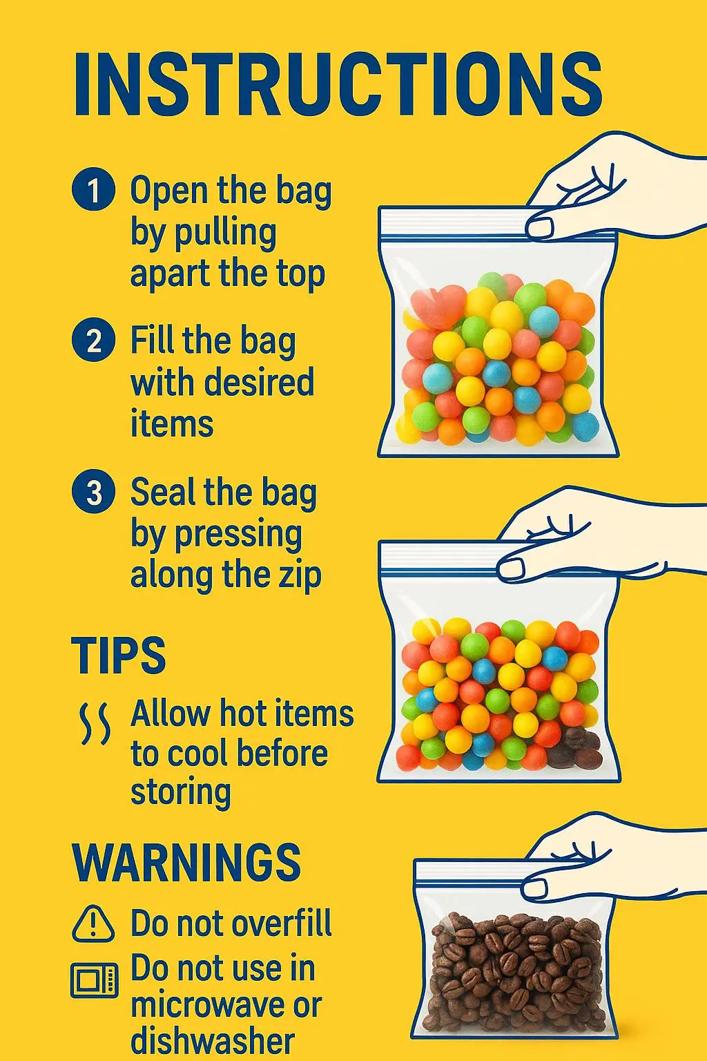 Recyclable Biodegradable Compostable PE Ziplock Bags for Food Packaging Clear Stand up Plastic Pouch with Zipper - detail 9