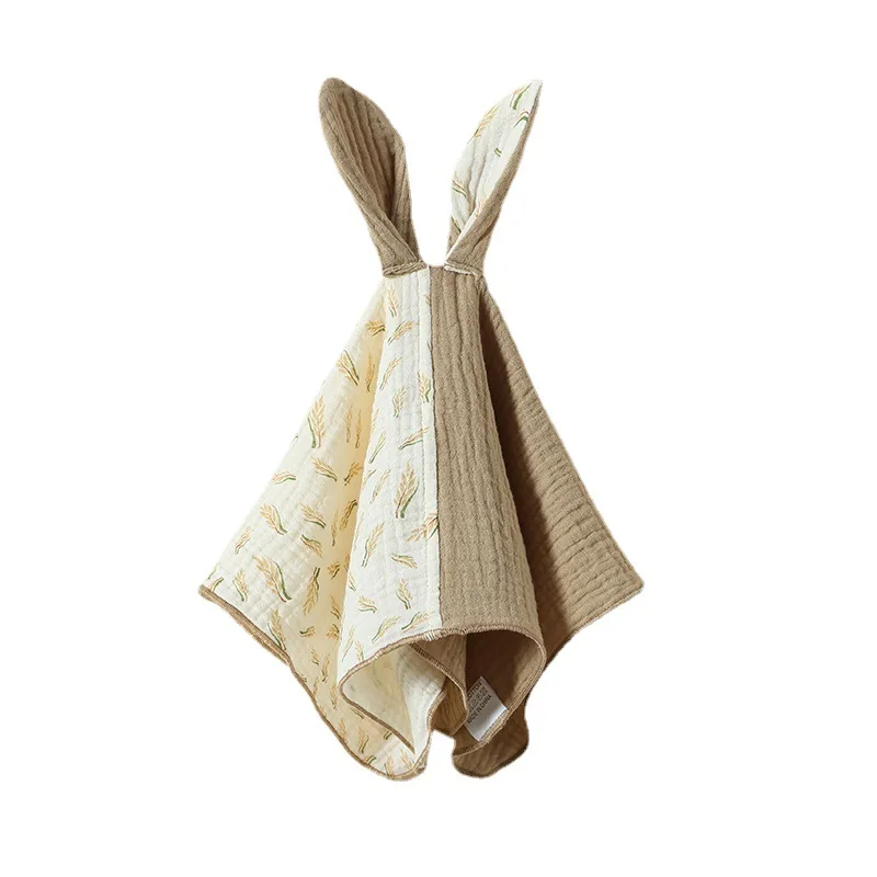 New Rabbit shaped Organic Cotton Pacifier Blanket Baby Comfort Towel Baby Soother Comfort Plush Towel Baby Security Blanket Toy