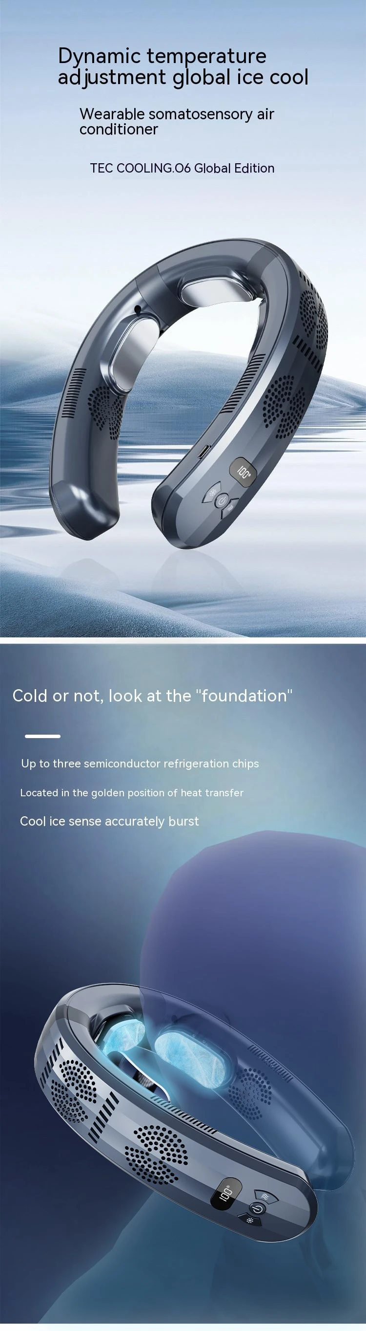 Wearable Air Conditioner, Portable, 3.7V, Battery - detail 2