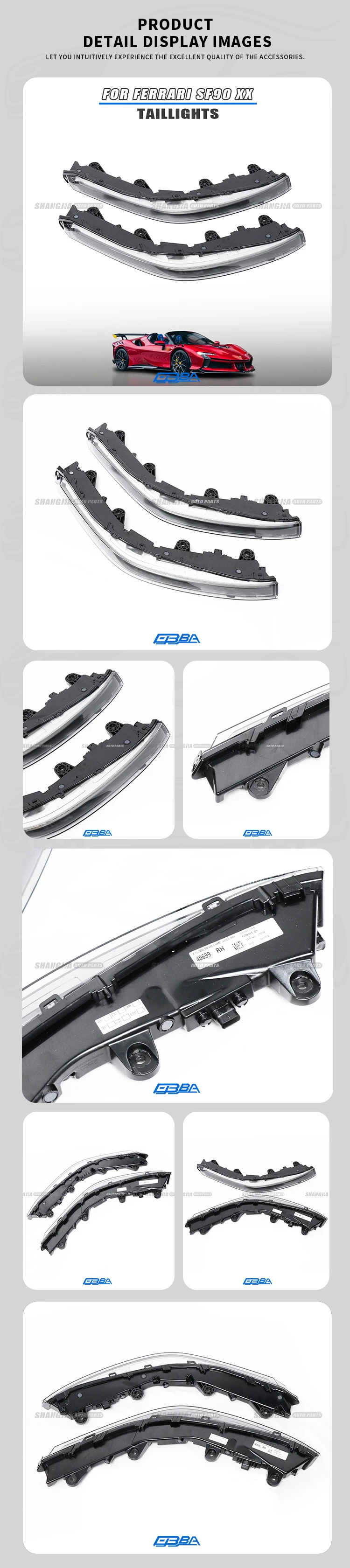 product good price new part left and right original material tail light for ferrari sf90xx spider 917264 917260-3