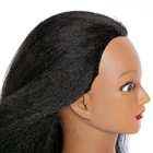 Model Hair Hairdressing Head Model Mannequin Head With Afro Human Hair Maniquin Training Head