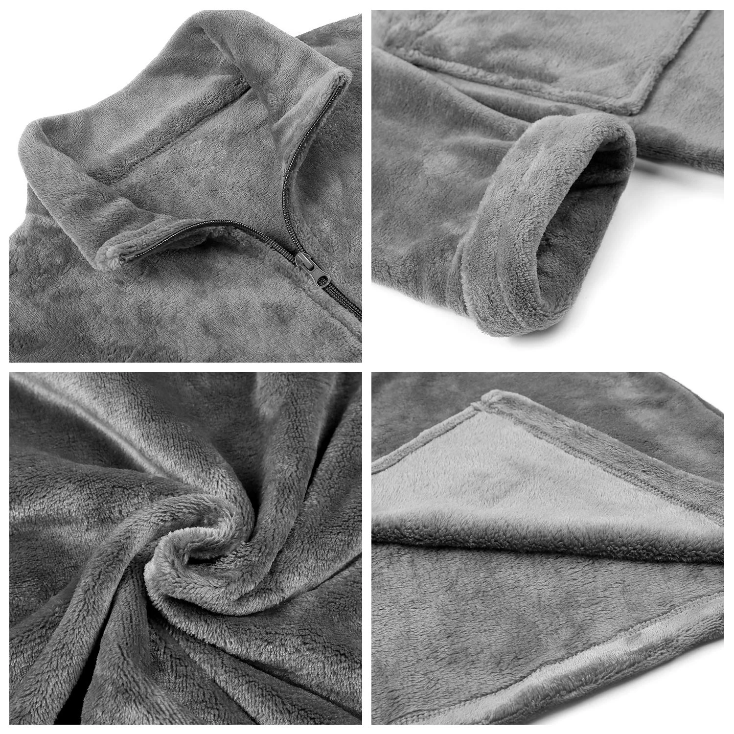 cheap adults coral fleece bathrobe full length polyester fleece bath robe with zipper /plush zipper lounger robe housecoat