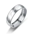 Personalized Stainless Steel Black Gold Plated Custom Engrave Initial Name Rings