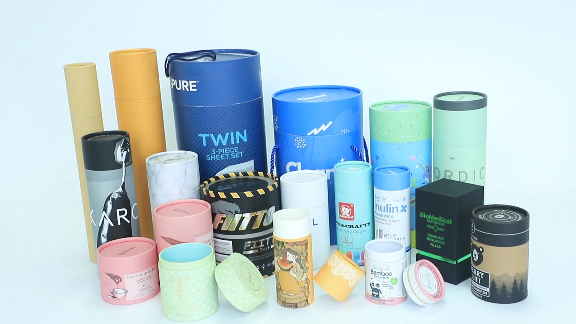 cylinder gift packaging box tumbler packaging cardboard round