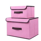 Bins Polyester Fabric Covered Waterproof Decorative Box Home Clothes Bins Storage