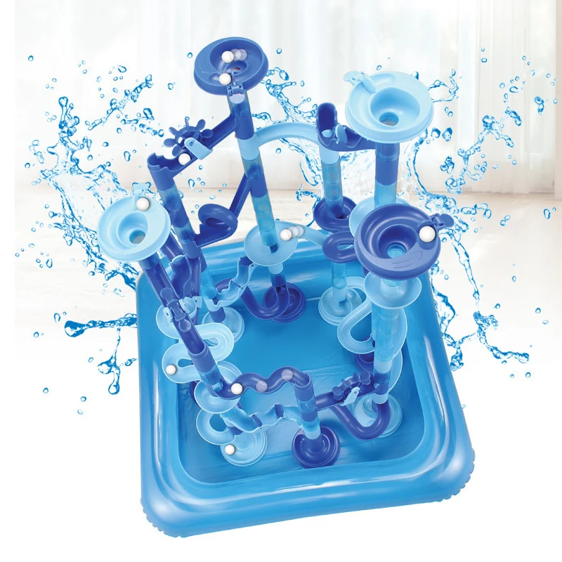 Hot Sale Popular Building Block Toys for Kids with Water Marble Run Track DIY Set