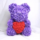 Teddy Bear Rose Teddy Bear Of Roses 25cm Flower Box Heart Artificial With Multi Color Preserved Rose Teddy Bear