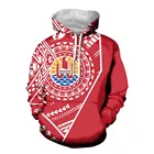 Hoodies Lined Cheap Price Polynesian Tribal Print Customized Long Sleeve Hoodies For Man Clothing
