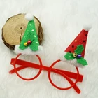 Holiday New Collection Lovely Cartoon Elf Christmas Hat Decoration Glasses For Kids Gift Party Holiday