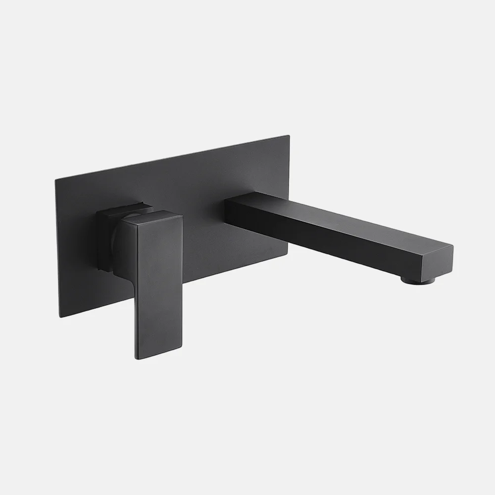 black basin faucet