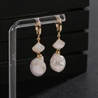 Drop Earrings Wholesale Simple Pearl Drop Water Pearl Dangling Baroque Pearl Earrings