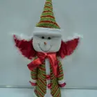 Wings Christmas 55cm Lighted Standing Spring Snowman With Wings And Scarf For Christmas Fabric Decoration
