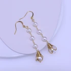 Earrings 2021 New Elegant Natural Freshwater Pearl Earrings Gold-plated