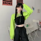 Hoodies Hot Selling Fashion Logo O Neck Loose Soft And Comfortable Ladies Crop Top Hoodies