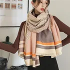 Scarf 2021 Winter Shawls Cashmere Scarf Hot Sale Thick Women Pashmina Long Large Thick Style Scarves