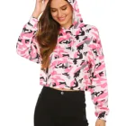 Hoodie Women 2020 New Style Multicolor Printed Long Sleeve Crop Top Loose Fit Hoodie Women Top