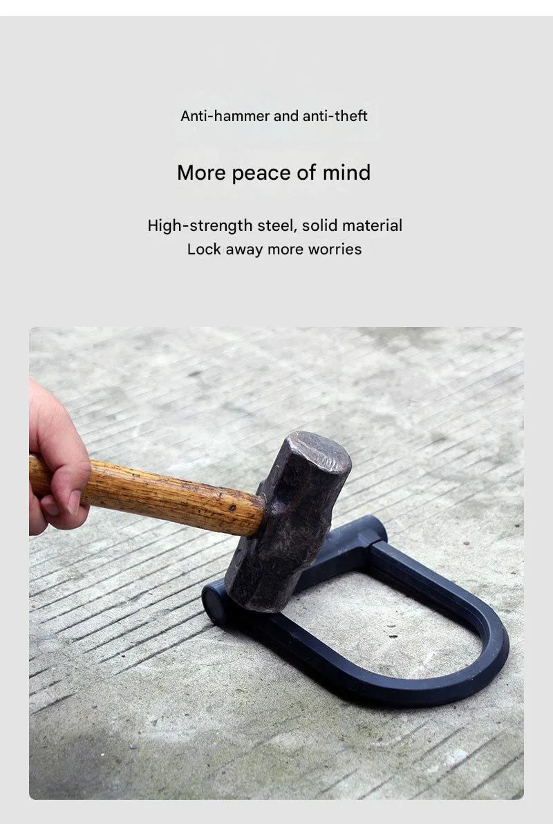 U-Shaped Silicone Lock for Bicycle Electric Car Tram Motorcycle-Cross-Border Mountain Bike Accessory