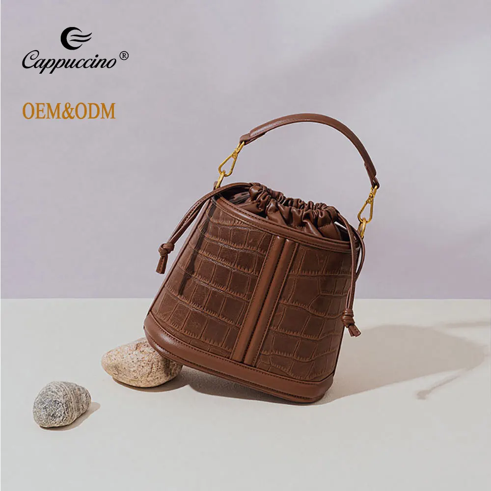 Women Shoulder Bag Vintage Simple Lady Handbag Crossbody Daily Use Handbags Luxury Crocodile Pattern Genuine Leather for Women