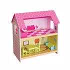Toy Set Educational Doll House And Fire Station 2 In 1 Wooden Kids Toy Set