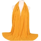 Fashion Ladies Fashion Shining Breathable New Styles Soft Muslim Wrap Scarf Solid Hijab
