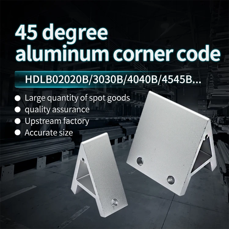 Aluminum Profile 45 Degree 80 Corner Fixing Accessories, Connecting Bracket Profile Corner 4040 Extrusion Corner Code factory