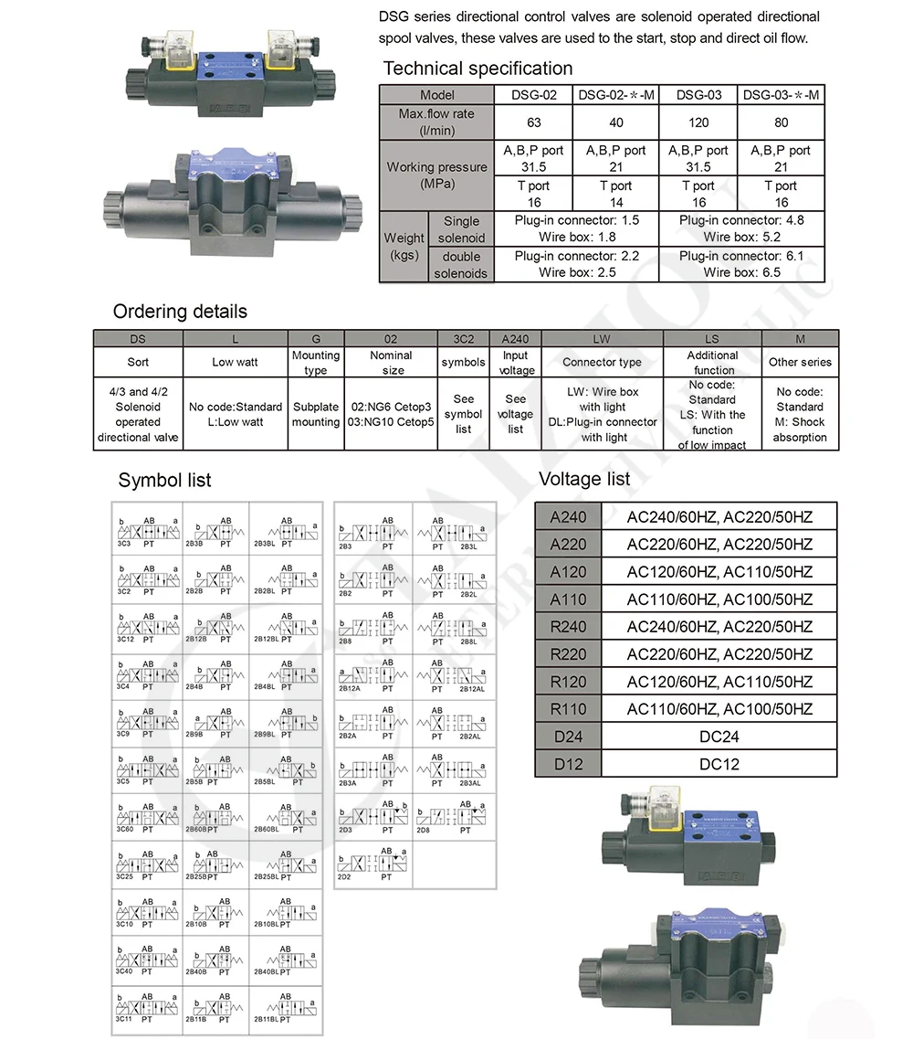 Rexroth Eaton Hydraulic Solenoide Valves For Vickers Dsg 4we Flow