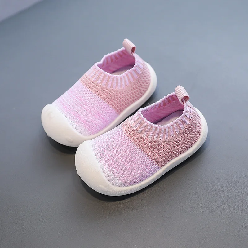 Hot-Selling Spring Summer New Baby Sneakers Soft Bottom Toddler Shoes with Breathable One-Pedal Knitted Set for 1-8 Years Old supplier