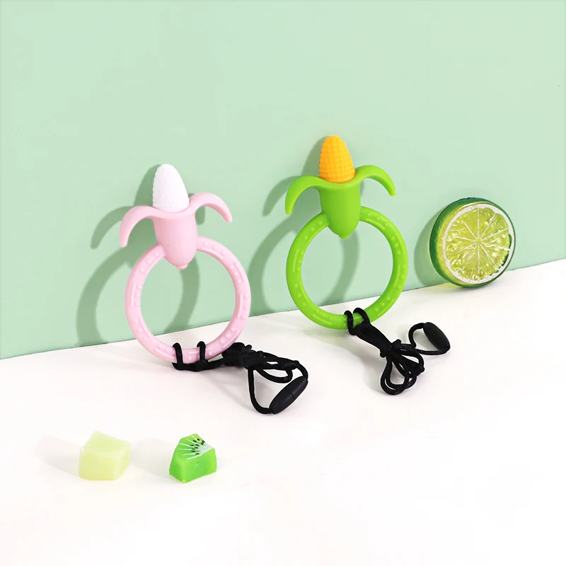 New Design Wholesale Corn Silicone Baby Teether Sensory Toys BPA Free Productos Para Bebes