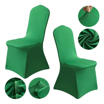 Spandex Elastic Chair Cover Green housses e chaises blanches Chair Covers For Banquet Event and Wedding