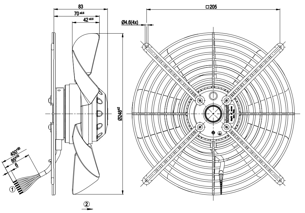 Ball Bearing, S2D250-BA02-02, 400VAC, 160W, 0.22/0.26A - detail 20