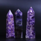 Natural Wholesale Natural Crystal Wand Amethyst Wand Point Quartz Crystal Tower For Healing