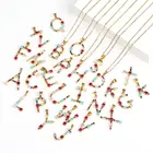 Pendant Simple Hot Selling Jewelry Zircon Crown 26 English Letter Pendant Simple Gold Plated Necklace