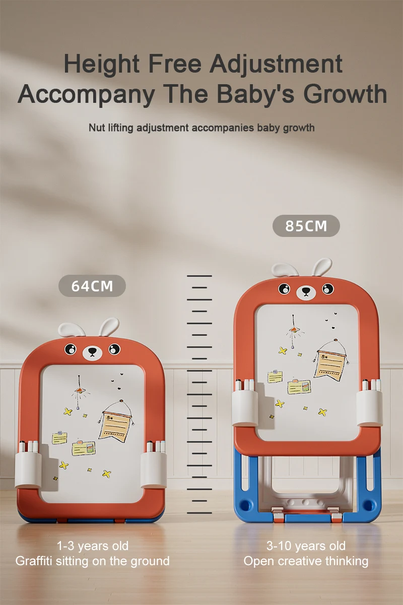 Feelkids Baby Safety Children's Foldable Portable Learning Drawing Board with HDPE Plastic Painting Board details