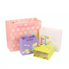 Kids Bag Cartoon New Gift Portable Kids Clothing Gift Shopping Bag Cartoon White Card Paper Bag With Handle