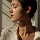 Pearl Necklace Necklace Pearl Necklace Retro European And American Simple Single Naked Necklace