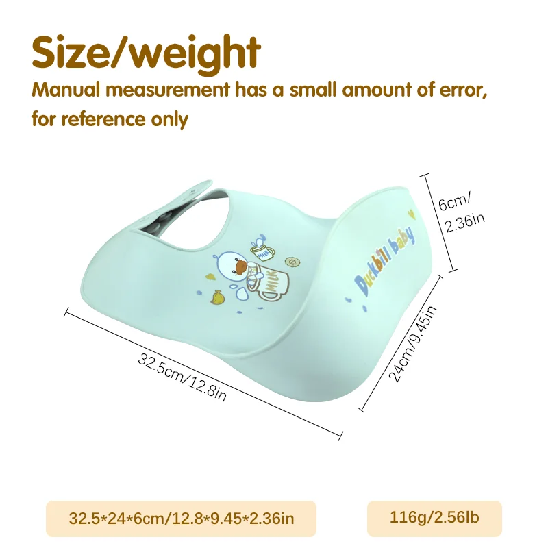 Cute Printed Kids Apron High Soft Silicone Baby Bibs Button Closure Eco-Friendly Washable Feeding Accessories Pack for Toddlers factory