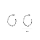 Earrings Hoop Fashionable C-shaped Earrings With Large Twisting Hoop Earrings And Retro Jewelry For Women