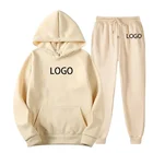 Custom Unisex Suit Custom Logo Unisex Tracksuit Hooded Jogging Suit Sweatsuit Set Tracksuit
