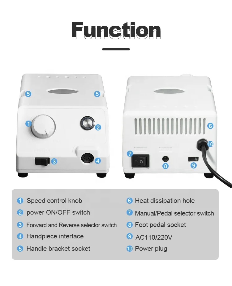 2029 AT-ND-184 New Design 45000rpm Nail Drill Atmarathon 4 Micromotor manufacture