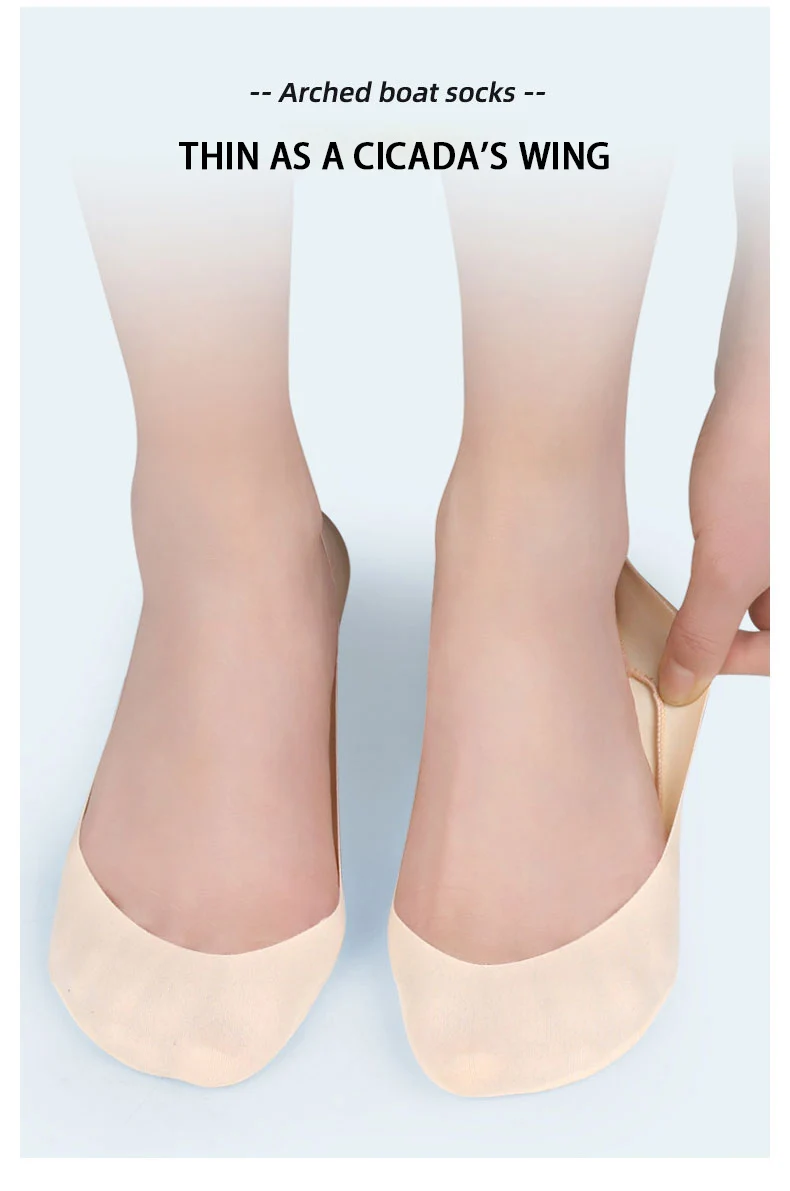 Invisible Arch Support Boat Socks Low Cut Anti Slip Pads Invisible Arch Support Boat Socks Low Cut Anti Slip Pads
