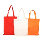 Recycle Bag Shopping Cotton Bag Wholesale Recycle Natural Color Simple Printing Canvas Shopping Tote Bag Heavy Bag