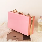 Acrylic Bag Clutch Fashionclutch New Acrylic Transparent Small Square Bag Box Crossbody Clutch Dinner Bag