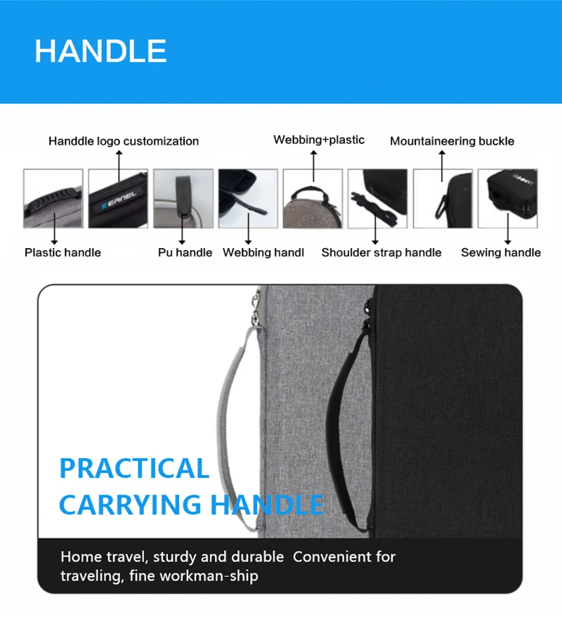 Manufactory Custom Logo Large Capacity Protective Travel Shockproof Zipper Carrying Tool Eva Bags & Cases With Foam Insert details
